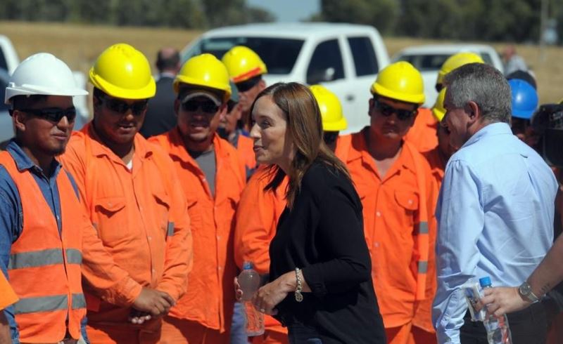 Fugaz visita de María Eugenia Vidal