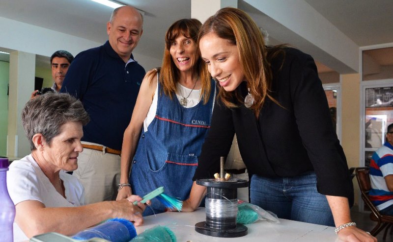 Fugaz visita de María Eugenia Vidal