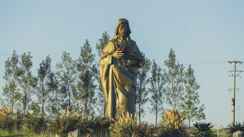Escultura Sagrado Corazón de Jesús paisaje protegido distrital