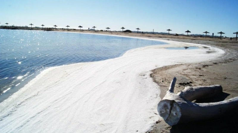 La nieve salada en el lago Epecuén